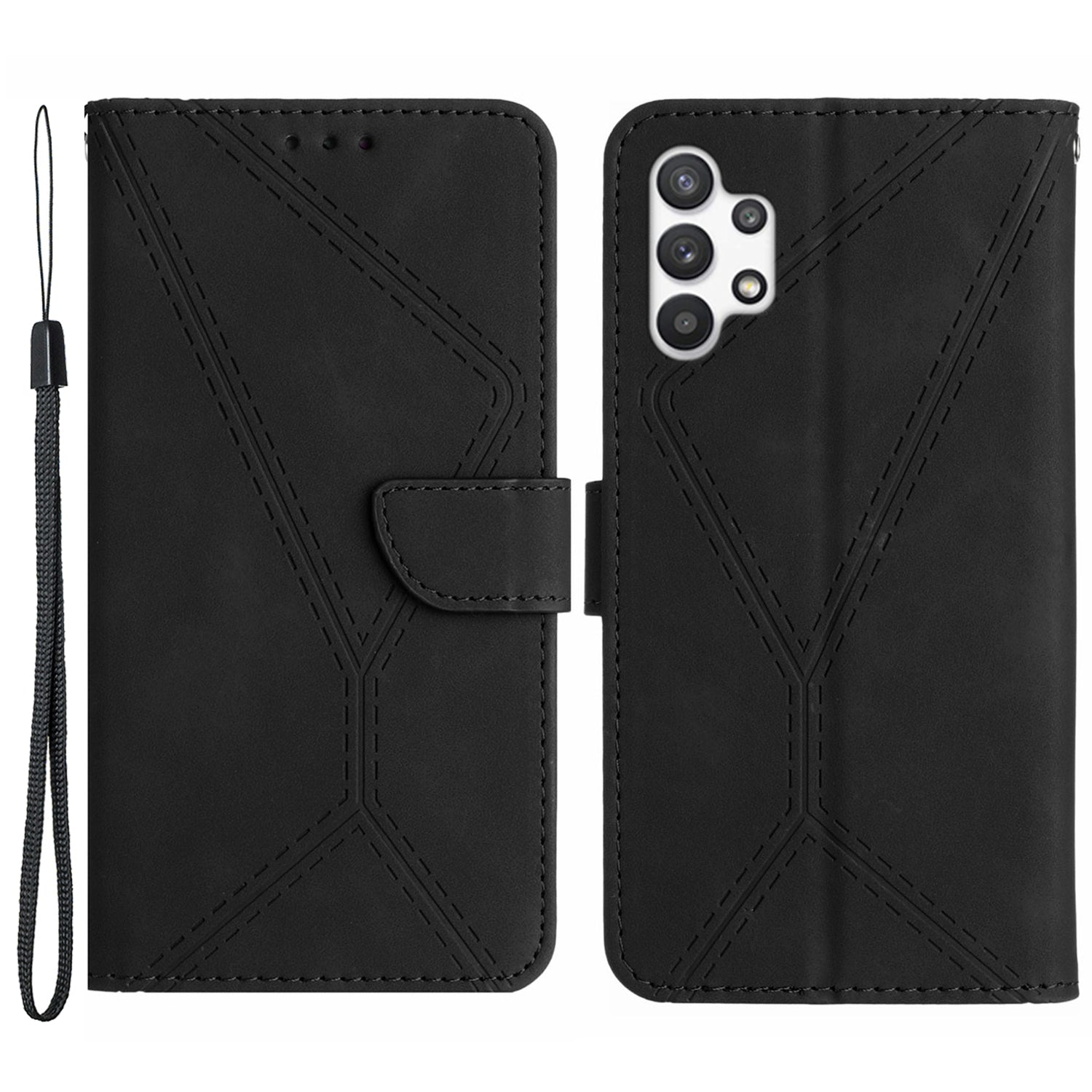 HT05 For Samsung Galaxy A13 4G Phone Leather Case Imprinted Line Wallet Stand Phone Cover HT05 For Samsung Galaxy A13 4G Phone Leather Case Imprinted Line Wallet Stand Phone Cover